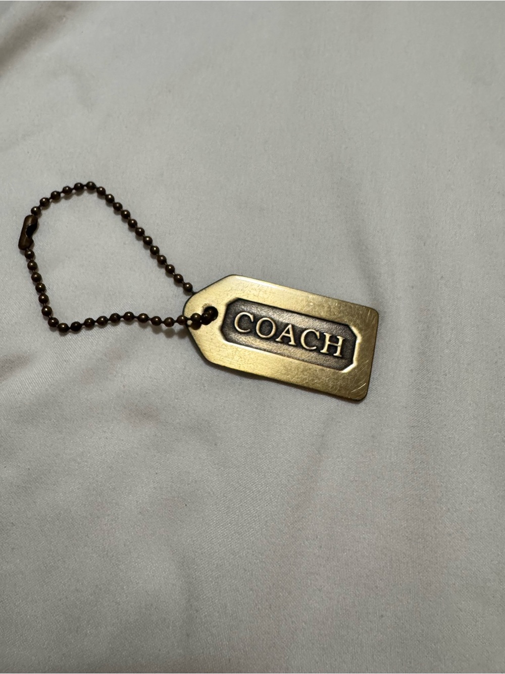 COACH Vintage Y2K Era bag Tag - Antique Gold